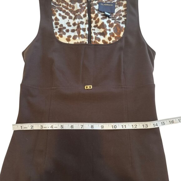 Class by Roberto Cavalli Women's Brown Gold RC Logo Knee Length Dress Size 8 - Picture 12 of 13